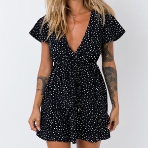 Princess Polly Black and White Polka Dot Mini Dress